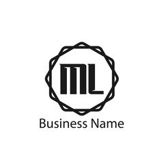 Initial Letter ML Logo Template Design