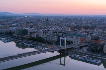 Budapest at sunrise, one of the most beautiful cities of Europe