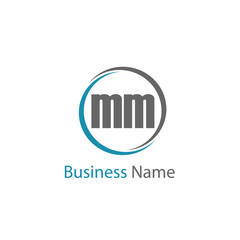 Initial Letter MM Logo Template Design