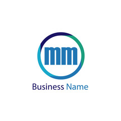Initial Letter MM Logo Template Design