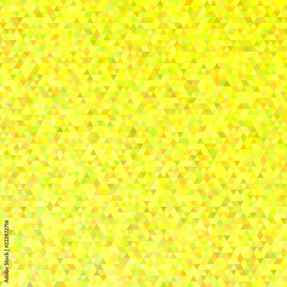 Poster yellow polygonal abstract tiled triangle background - modern vector graphic design with regular tria