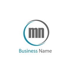 Initial Letter MN Logo Template Design