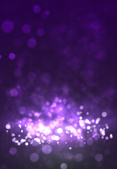 Magic violet background with bokeh and stars.