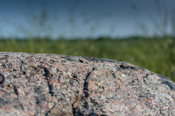 Large Rock Forground in Wild Field