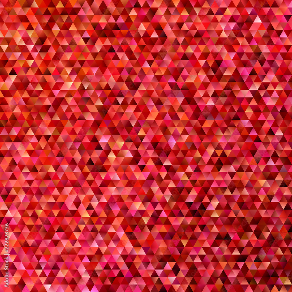 Poster red geometric polygonal regular triangle tile background - modern geometrical gradient vector graphi