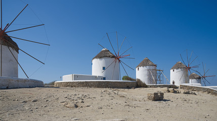 Chora village ( Windmills ) - Mykonos Cyclades island - Aegean sea - Greece © claudio968