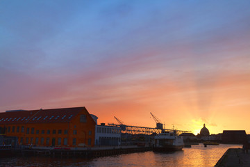 Colorful sunset over Copenhagen - 222873916
