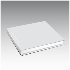 Vector white book template blank cover