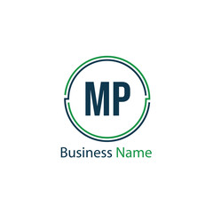 Obraz premium Initial Letter MP Logo Template Design