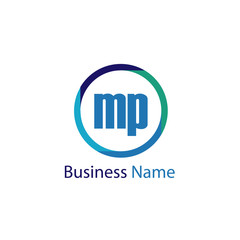 Initial Letter MP Logo Template Design
