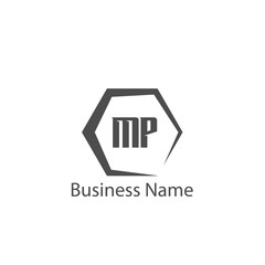 Initial Letter MP Logo Template Design