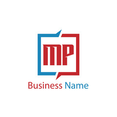 Initial Letter MP Logo Template Design
