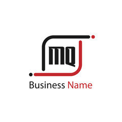 Initial Letter MQ Logo Template Design