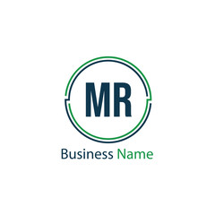 Initial Letter MR Logo Template Design