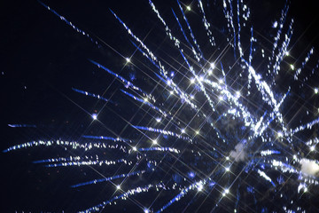Fireworks light in sky