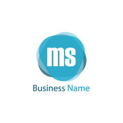 Initial Letter MS Logo Template Design