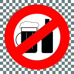 Alkohol verboten Schild