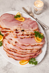 Smoked Roasted Glazed Holiday Pork Ham