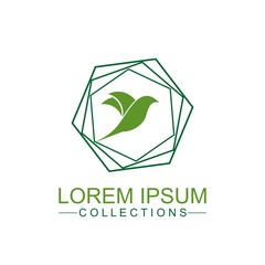 Abstract Bird Logo design vector template. Creative Dove Logotype business technology concept symbol icon