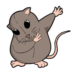 Funny rat illustration