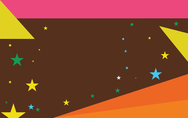 Flat design business Vector Illustration concept Empty template copy space Posters coupons promotional material. Starry Pattern of Scattered Little Stars like Colorful Confetti in the sky