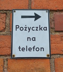 Naklejka premium Pożyczka na telefon