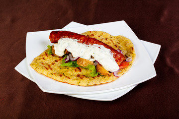 Greek traditional souvlaki