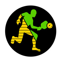 Fototapeta premium Pickeball player symbol