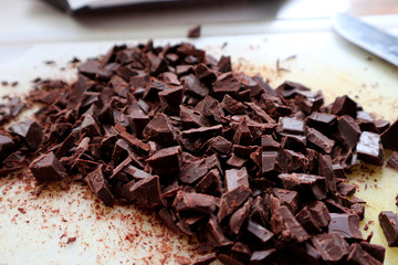 Chopped dark chocolate 