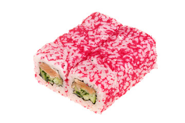 Obraz na płótnie Canvas sushi roll isolated on white background without a shadow