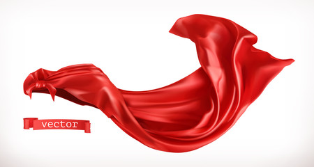Red Cloak. 3d realistic vector - obrazy, fototapety, plakaty