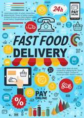 Fast food online order infographics