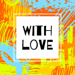 Creative doodle collage. Gretting cards template. Abstract backdrop with different shapes and textured. Contemporary pattern.