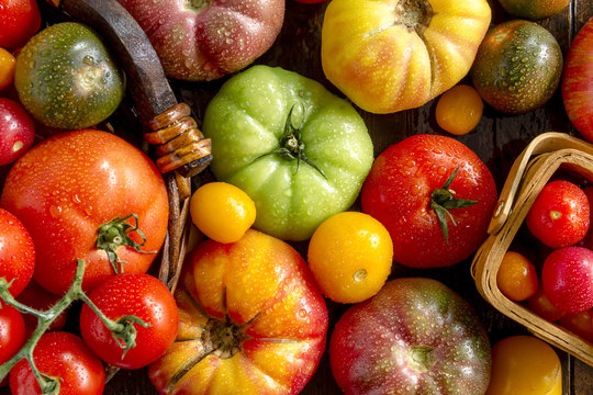 Assortment of Fresh Heirloom Tomatoes