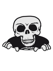 loch boden schädel skelett tot tod knochen horror halloween maske kopf totenkopf böse comic cartoon clip