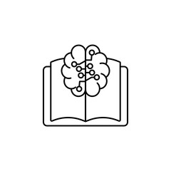 Learning machine concept line icon. Simple element illustration. Learning machine concept outline symbol design from artificial intelligence set