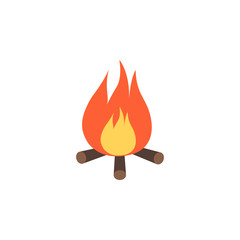 bonfire colored icon. Element of colored autumn icon for mobile concept and web apps. Colored bonfire icon can be used for web and mobile