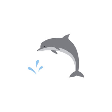 dolphin colored icon. Element of colored autumn icon for mobile concept and web apps. Colored dolphin icon can be used for web and mobile