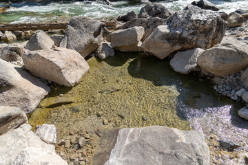 Natural geothermal hot spring in Idaho - Sacajawea Hot Springs near Lowman, Idaho