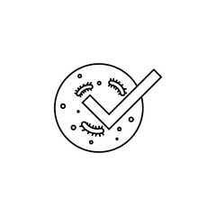 Bacteria, lactobacillus concept line icon. Simple element illustration. Bacteria, lactobacillus concept outline symbol design from Probiotics set. Can be used for web and mobile