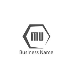 Initial Letter MU Logo Template Design