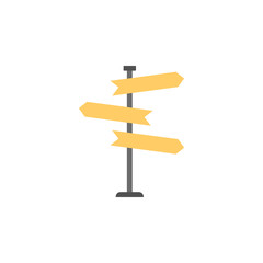 Fingerpost colored icon. Element of road signs and junctions icon for mobile concept and web apps. Colored Fingerpost can be used for web and mobile