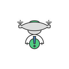Drone camera colored icon. Element of Virtual reality icon for mobile concept and web apps. Color Drone camera icon can be used for web and mobile
