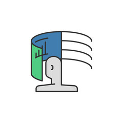 Virtual reality statistic view colored icon. Element of Virtual reality icon for mobile concept and web apps. Color Virtual reality statistic view icon can be used for web