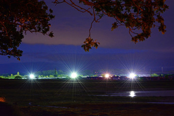 Town Lights Reflecting From The River Medina on the Isle of Wight