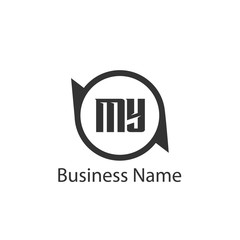 Initial Letter MY Logo Template Design