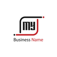 Initial Letter MY Logo Template Design