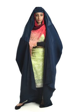 Islamic Woman Wearing Burqa Standing