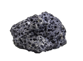 Volcanic lava rock, isolated