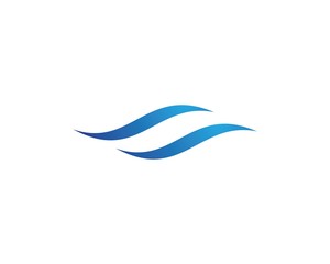 Naklejka premium Water Wave symbol and icon Logo Template